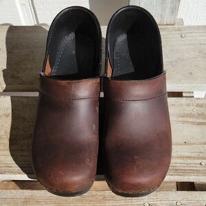 Dansko Dark Brown Leather Slip-On Loafers